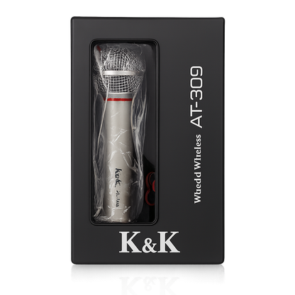Micrófono K&K AT-309 Pro | Modo Alámbrico/Inalámbrico | Audio Nítido