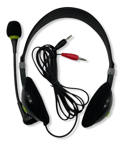 Diadema Con Microfono Para Pc Computador Y Laptop Negro Puerto Jack - Tecnomundointl