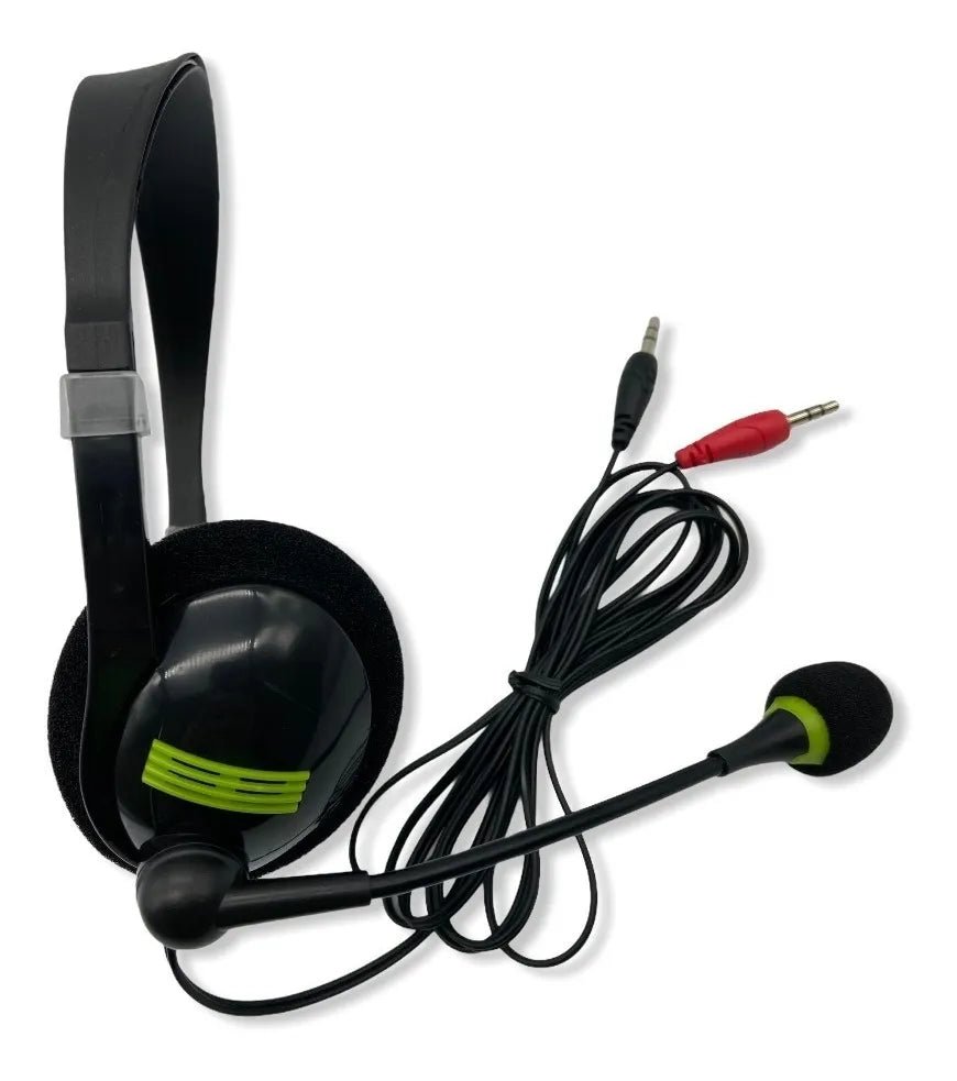 Diadema Con Microfono Para Pc Computador Y Laptop Negro Puerto Jack - Tecnomundointl