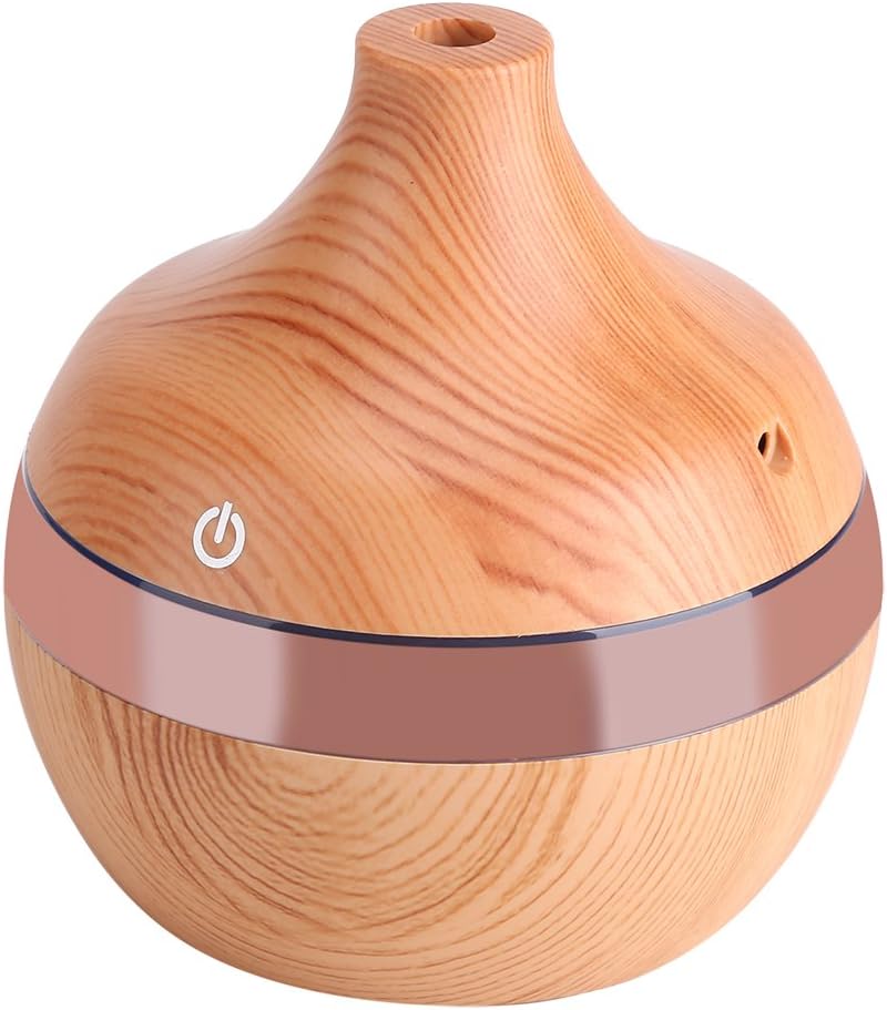 Difusor Aromaterapia 150ml Madera USB con Luz LED 7 Colores - Tecnomundointl