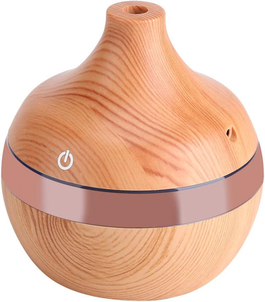 Difusor Aromaterapia 150ml Madera USB con Luz LED 7 Colores - Tecnomundointl