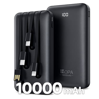 Cargador Portátil 10000mAh Para iPhone y Android cable incluido Powerbank 1Hora