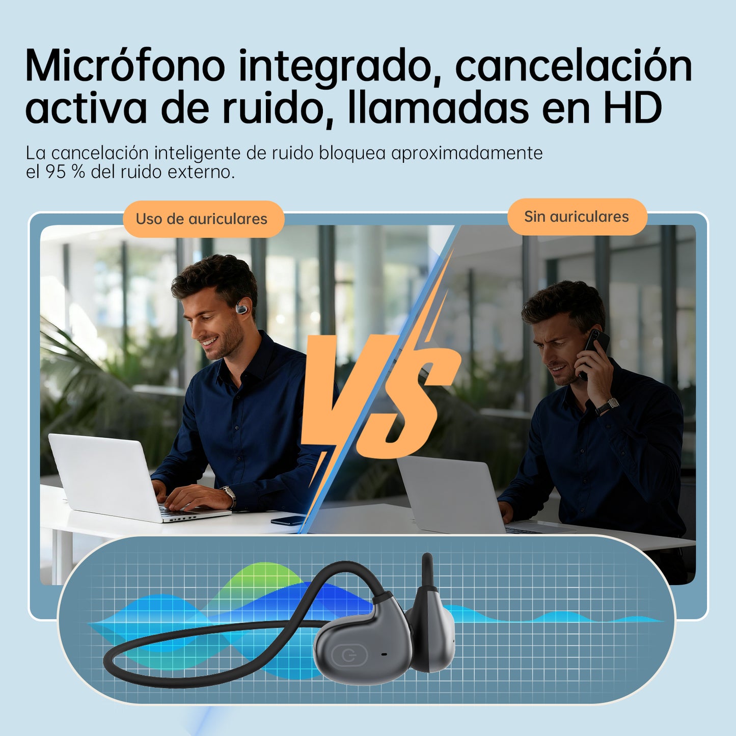 Audífonos Bluetooth Óseos Deportivos Impermeables G-tide Ac01 8H Sonido HD