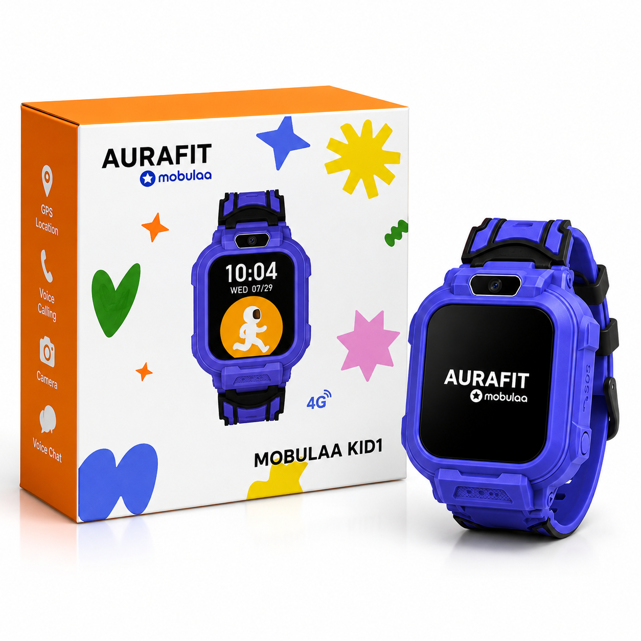Reloj Inteligente Infantil Mobulaa Kid1 TM12 4G GPS SOS Cámara IP68 Videollamadas  2 pulsos