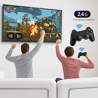 Consola Retro M8 HDMI 64 GB + 10.000 Juegos con 2 Mandos Inalámbricos – 4K Plug & Play