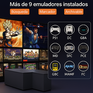 Consola Retro M8 HDMI 64 GB + 10.000 Juegos con 2 Mandos Inalámbricos – 4K Plug & Play