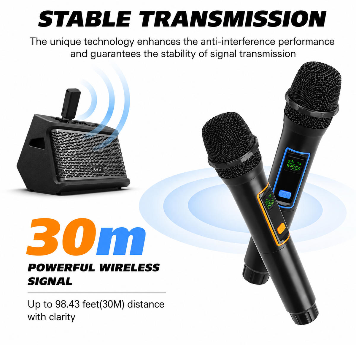 Micrófono Inalámbrico Nobrand W6 Dinámico Cardioide para Karaoke