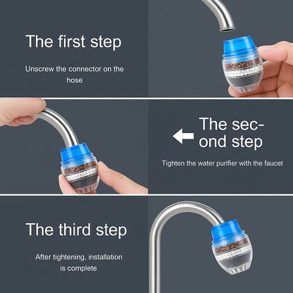 Filtro Purificador de Grifo con Carbón Activado para Agua Limpia