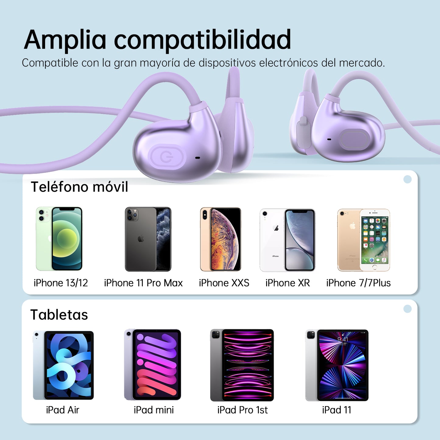 Audífonos Bluetooth Óseos Deportivos Impermeables G-tide Ac01 8H Sonido HD