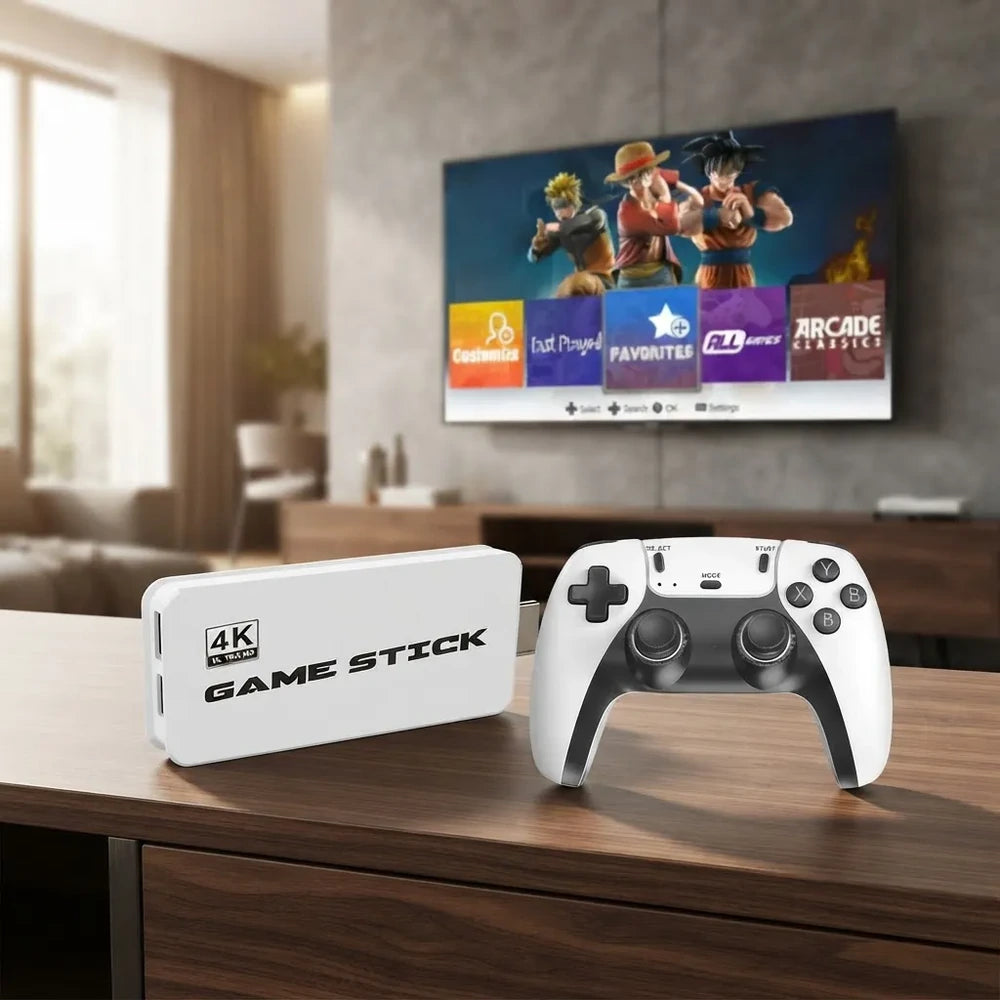 Consola Retro 2.4G Inalámbrica 64GB con Gran Biblioteca de Juegos Retros HDR