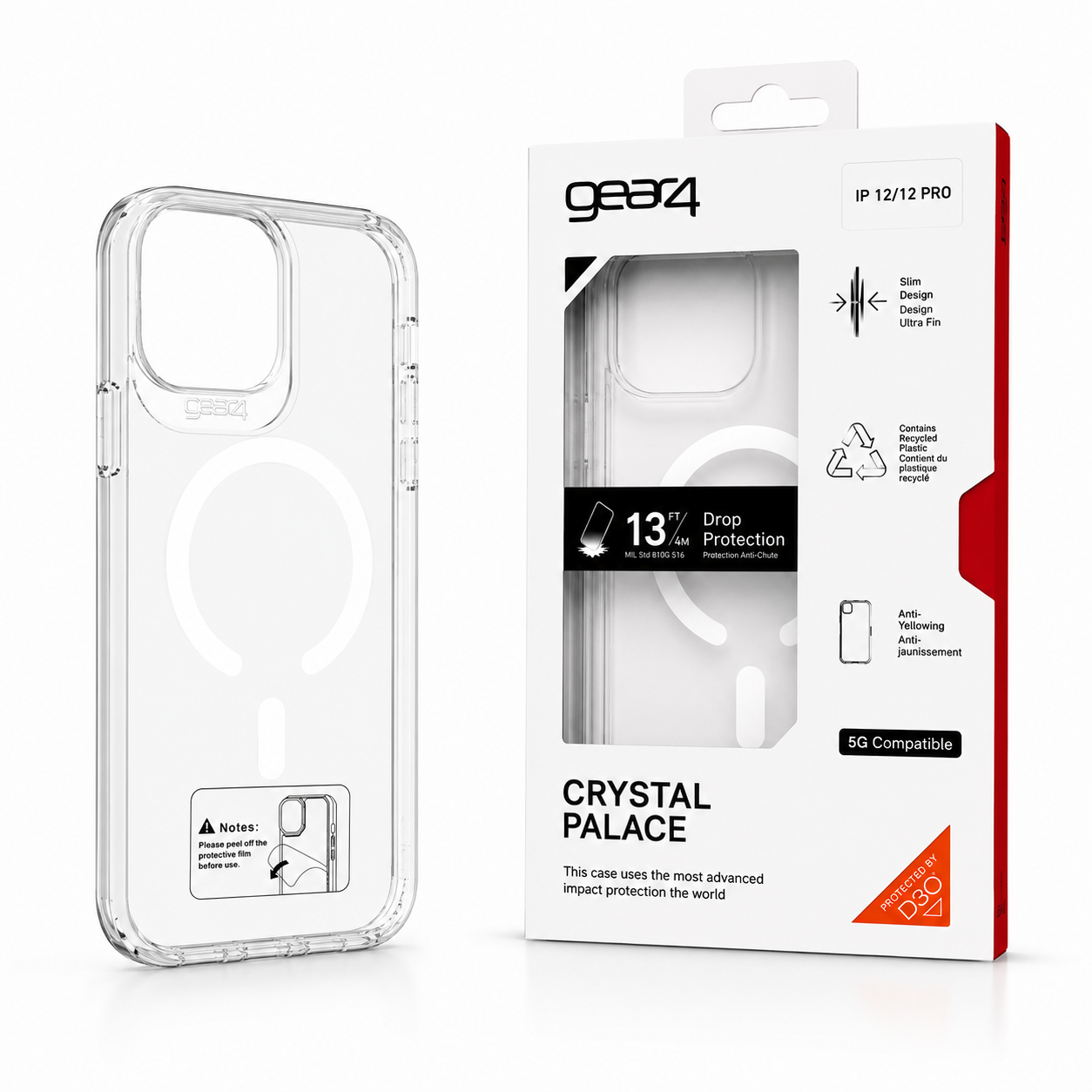 Estuche Gear4 Crystal MagSafe para iPhone Case Transparente Alta Calidad - Carcasa - Funda.