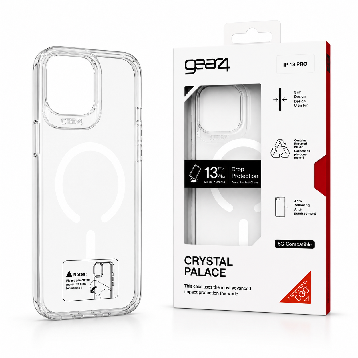 Estuche Gear4 Crystal MagSafe para iPhone Case Transparente Alta Calidad - Carcasa - Funda.
