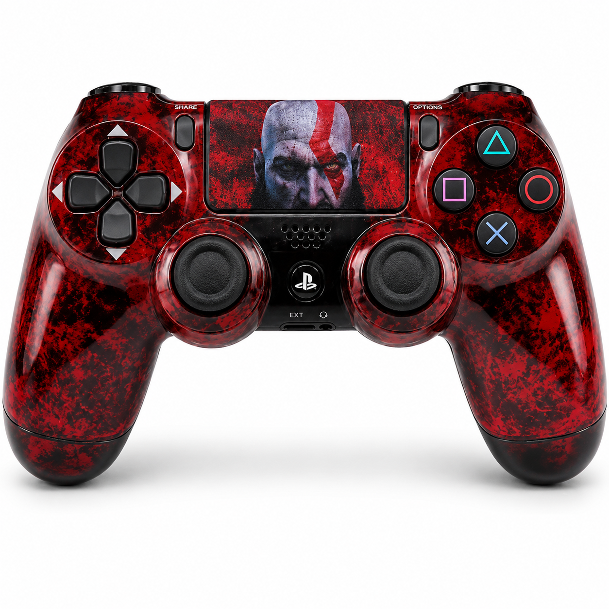 Control Inalámbrico DualShock 4 para PlayStation 4 (PS4) y PC | Bluetooth | God Of War Rojo