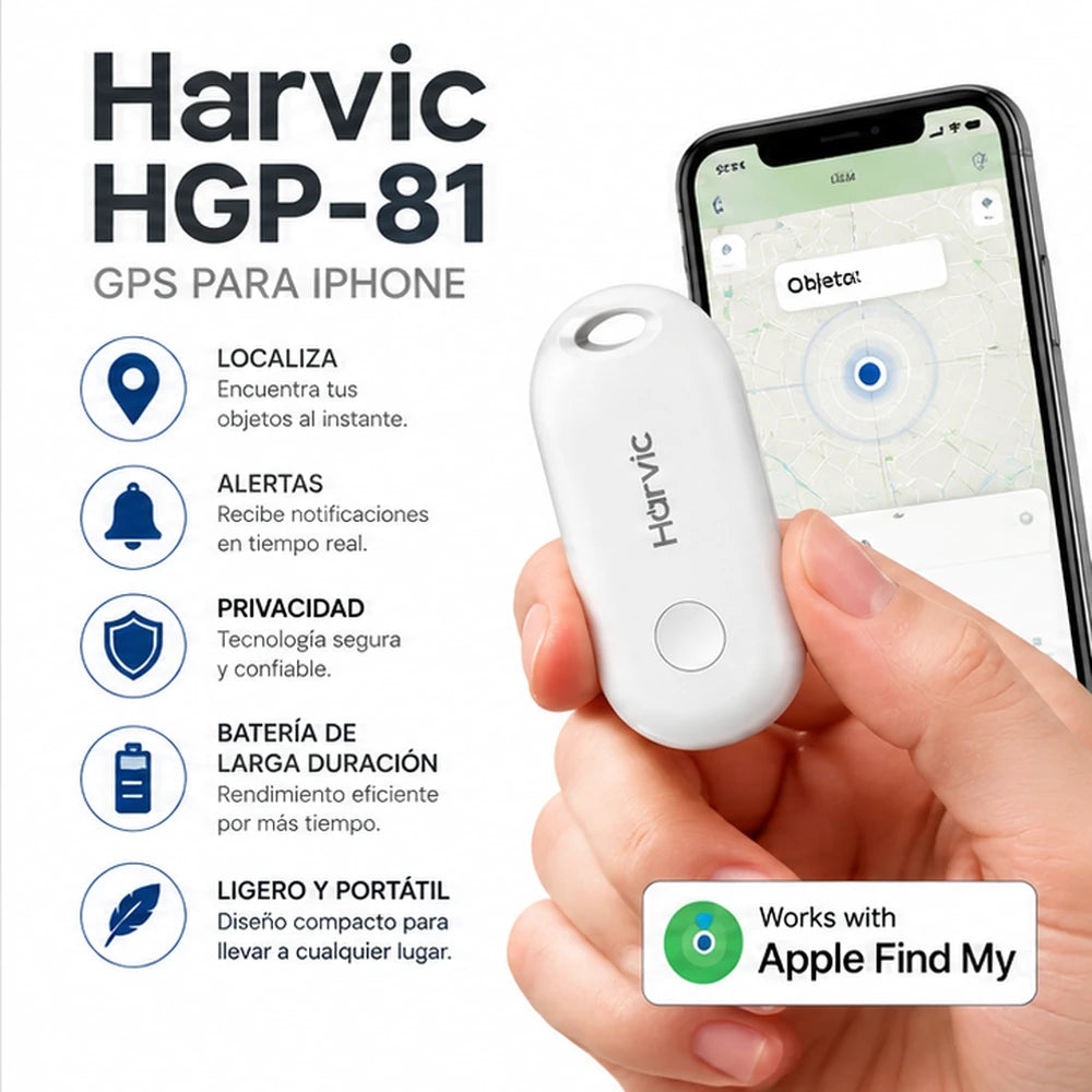 Localizador GPS HGP-81 Compatible con Apple Find My