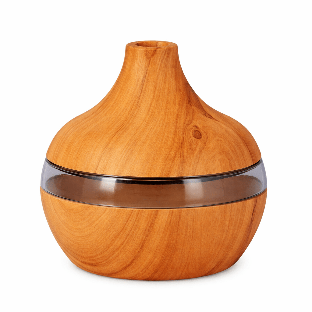 Humidificador Ultrasónico 300ml Aromaterapia Madera LED USB - Tecnomundointl