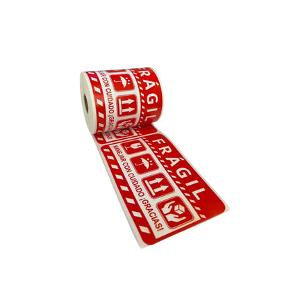 - 30 UNIDADES - Etiquetas FRÁGIL 150x100mm – Protección de Paquetes - Envío Seguro.