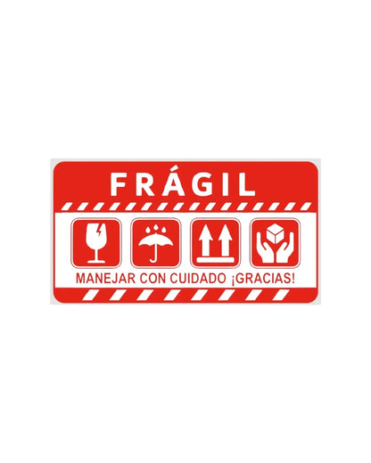 (500 Uds) Etiquetas FRÁGIL 75×40mm para Protección de Paquetes