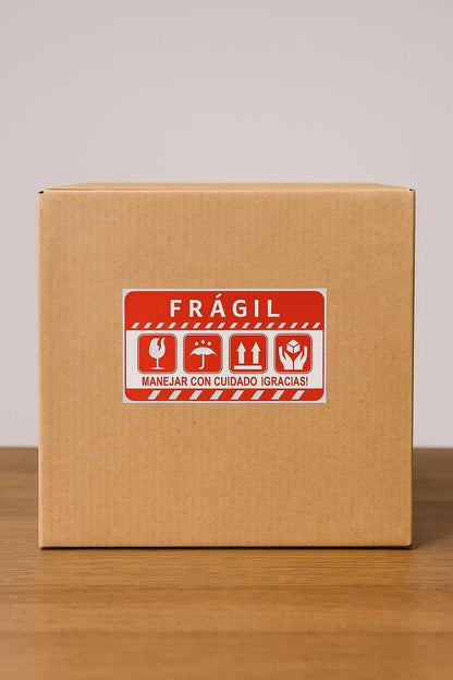 (500 Uds) Etiquetas FRÁGIL 75×40mm para Protección de Paquetes
