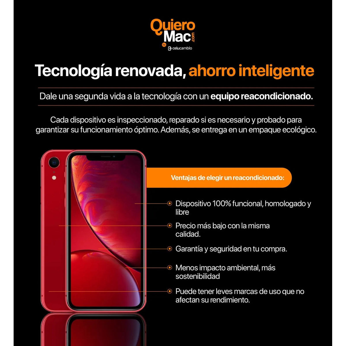 iPhone 13 pantalla OLED 6.1” chip A15 cámara 12MP alto rendimiento - Clase Excelente - Tecnomundointl