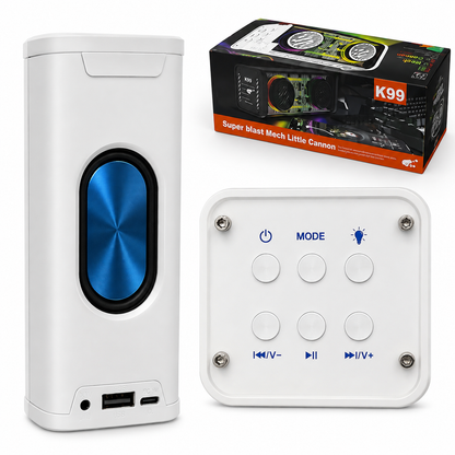 Parlante Bluetooth K99 Double Blast Mech Little Cannon 10W RGB.
