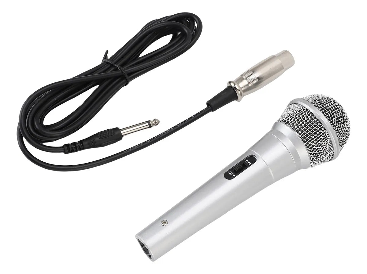 Micrófono Dinámico Cardioide 6.5mm Profesional para Karaoke y Escenario - Tecnomundointl