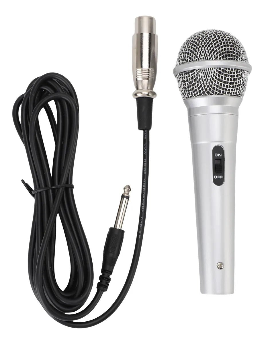Micrófono Dinámico Cardioide 6.5mm Profesional para Karaoke y Escenario - Tecnomundointl