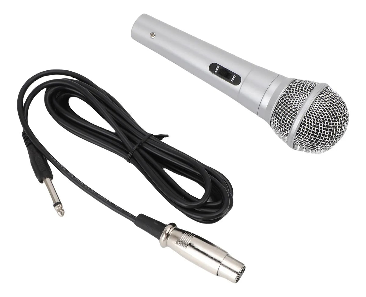 Micrófono Dinámico Cardioide 6.5mm Profesional para Karaoke y Escenario - Tecnomundointl