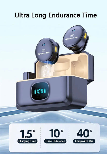 Microfono inalámbrico doble lavalier Bluetooth para celular - Tecnomundointl