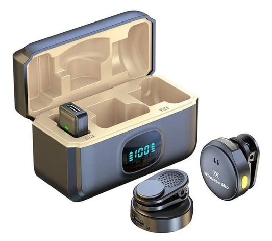 Microfono inalámbrico doble lavalier Bluetooth para celular - Tecnomundointl