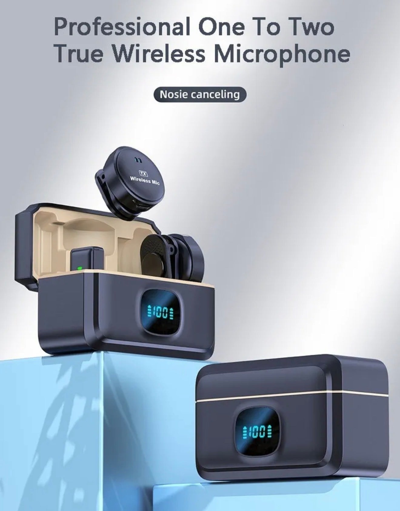 Microfono inalámbrico doble lavalier Bluetooth para celular - Tecnomundointl