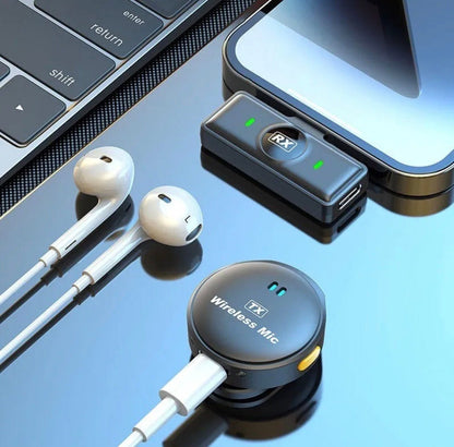 Microfono inalámbrico doble lavalier Bluetooth para celular - Tecnomundointl