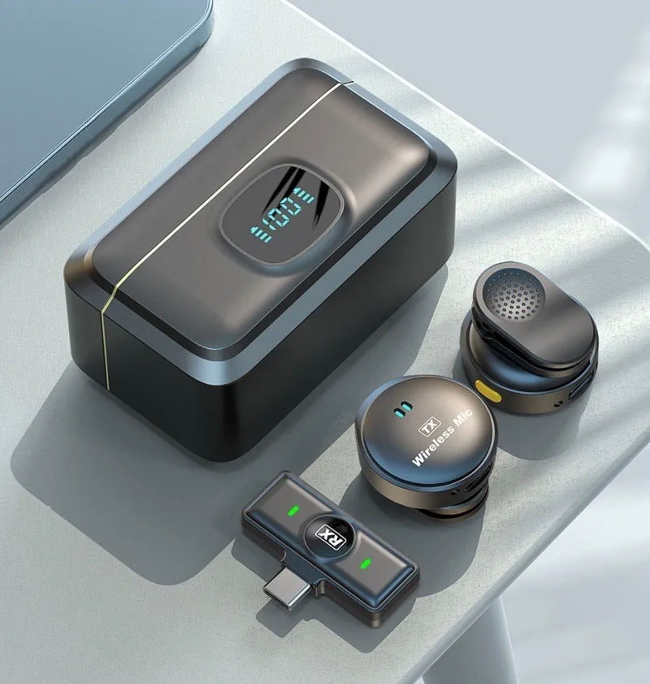 Microfono inalámbrico doble lavalier Bluetooth para celular - Tecnomundointl