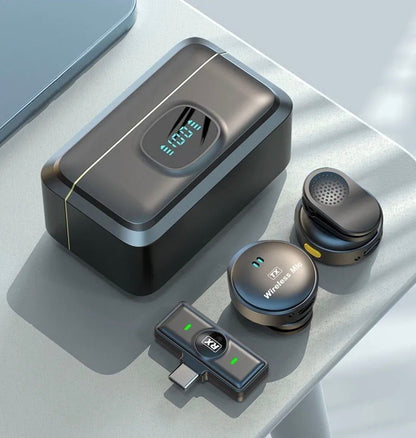 Microfono inalámbrico doble lavalier Bluetooth para celular - Tecnomundointl