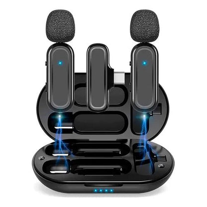 Microfono solapa Dual K61 para Celular USB - C | Lavalier Plug & Play para Streaming, Entrevistas y Video - Tecnomundointl