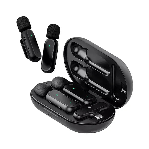 Microfono solapa Dual K61 para Celular USB - C | Lavalier Plug & Play para Streaming, Entrevistas y Video - Tecnomundointl