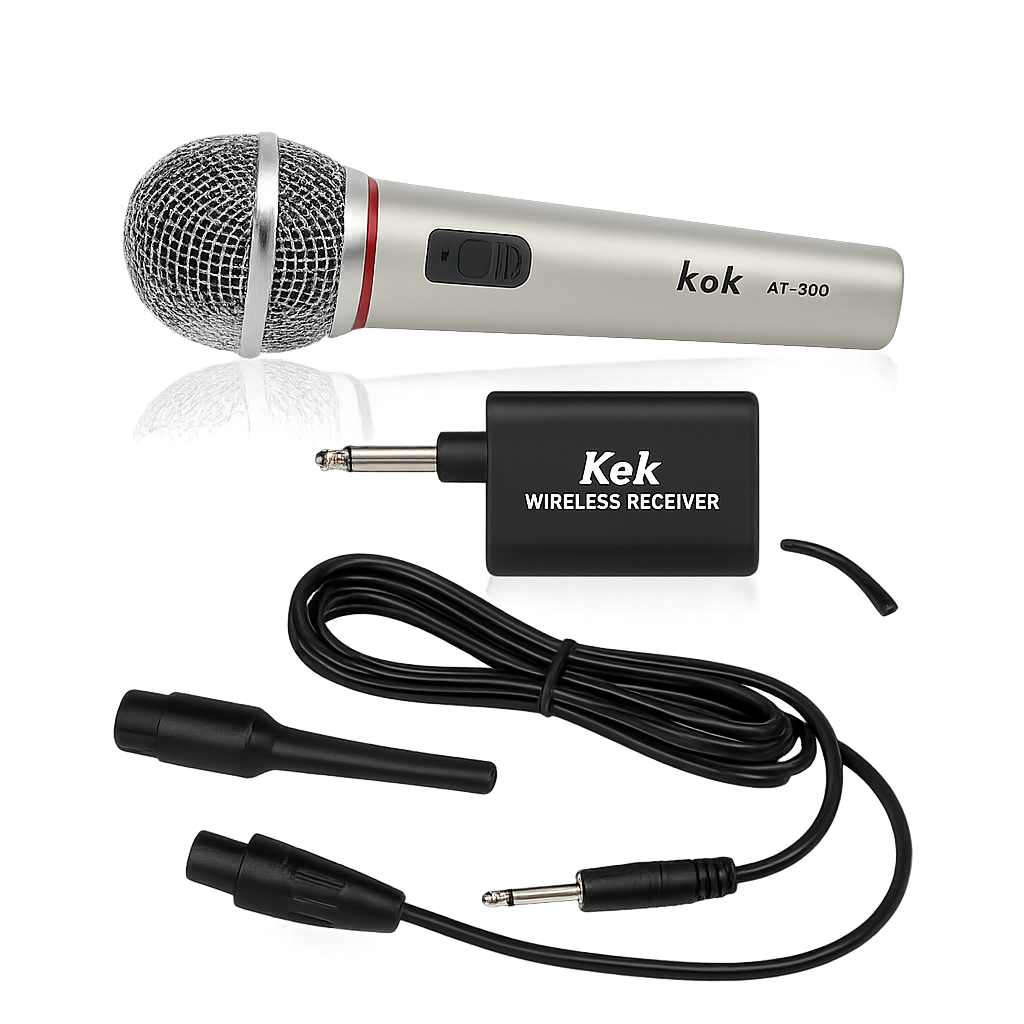 Micrófono K&K AT-309 Pro | Modo Alámbrico/Inalámbrico | Audio Nítido