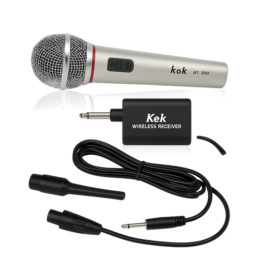 Micrófono K&K AT-309 Pro | Modo Alámbrico/Inalámbrico | Audio Nítido