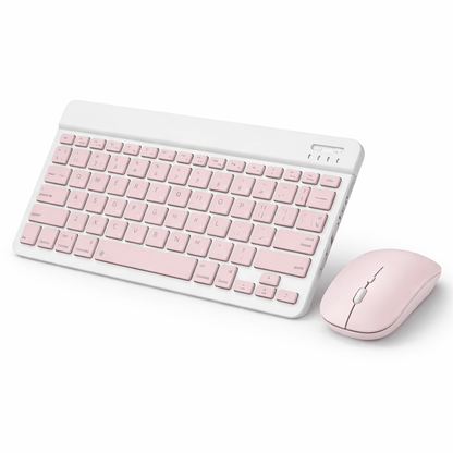 Mini Teclado Recargable y Mouse Inalámbrico Bluetooth Compacto para Tablet Laptop PC y Mac - Tecnomundointl