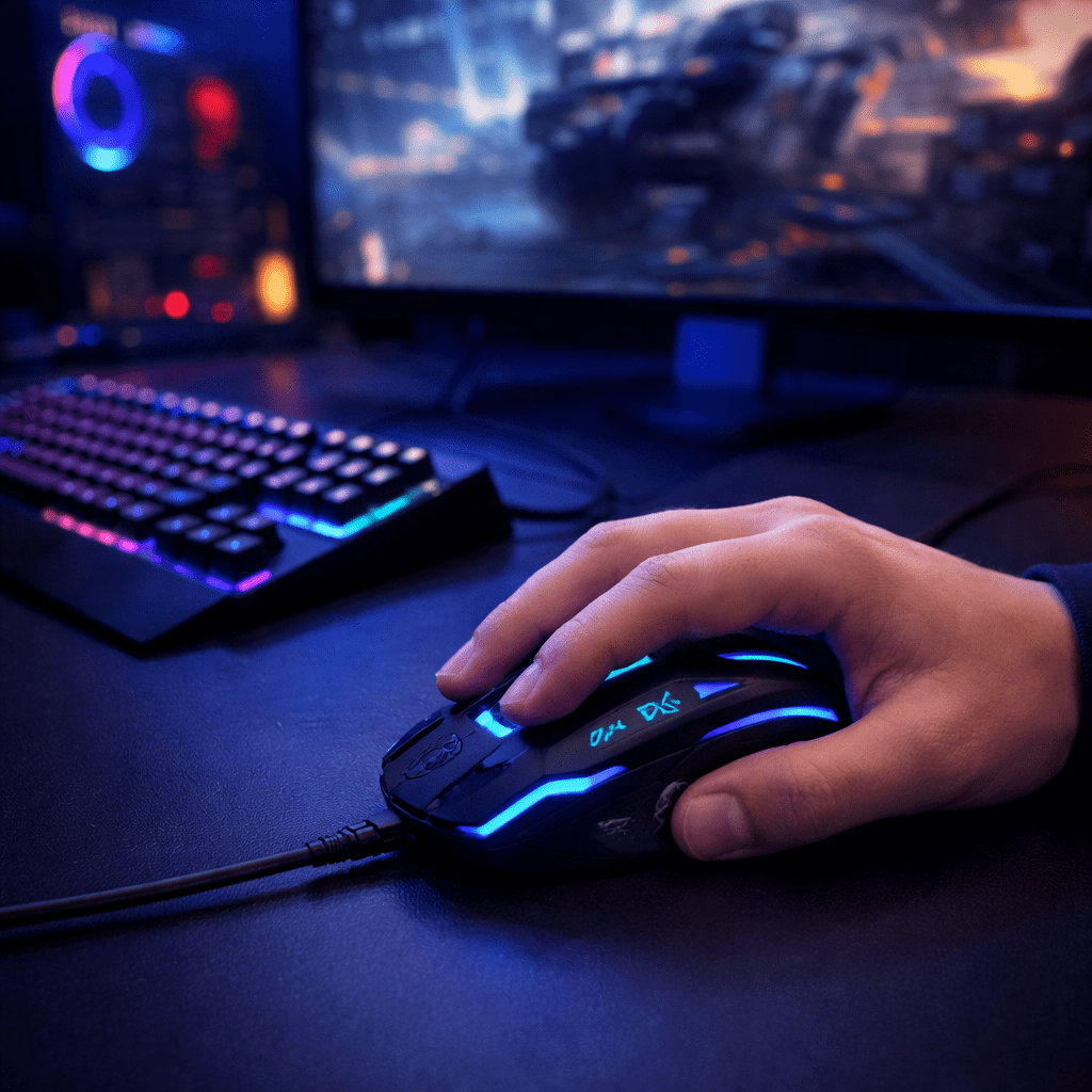 Mouse Gamer RAIKU G702 Iluminado RGB para PC – Alta Precisión - Tecnomundointl