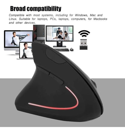 Mouse Vertical para Zurdos Inalámbrico Ergonómico Antifatiga USB - Tecnomundointl
