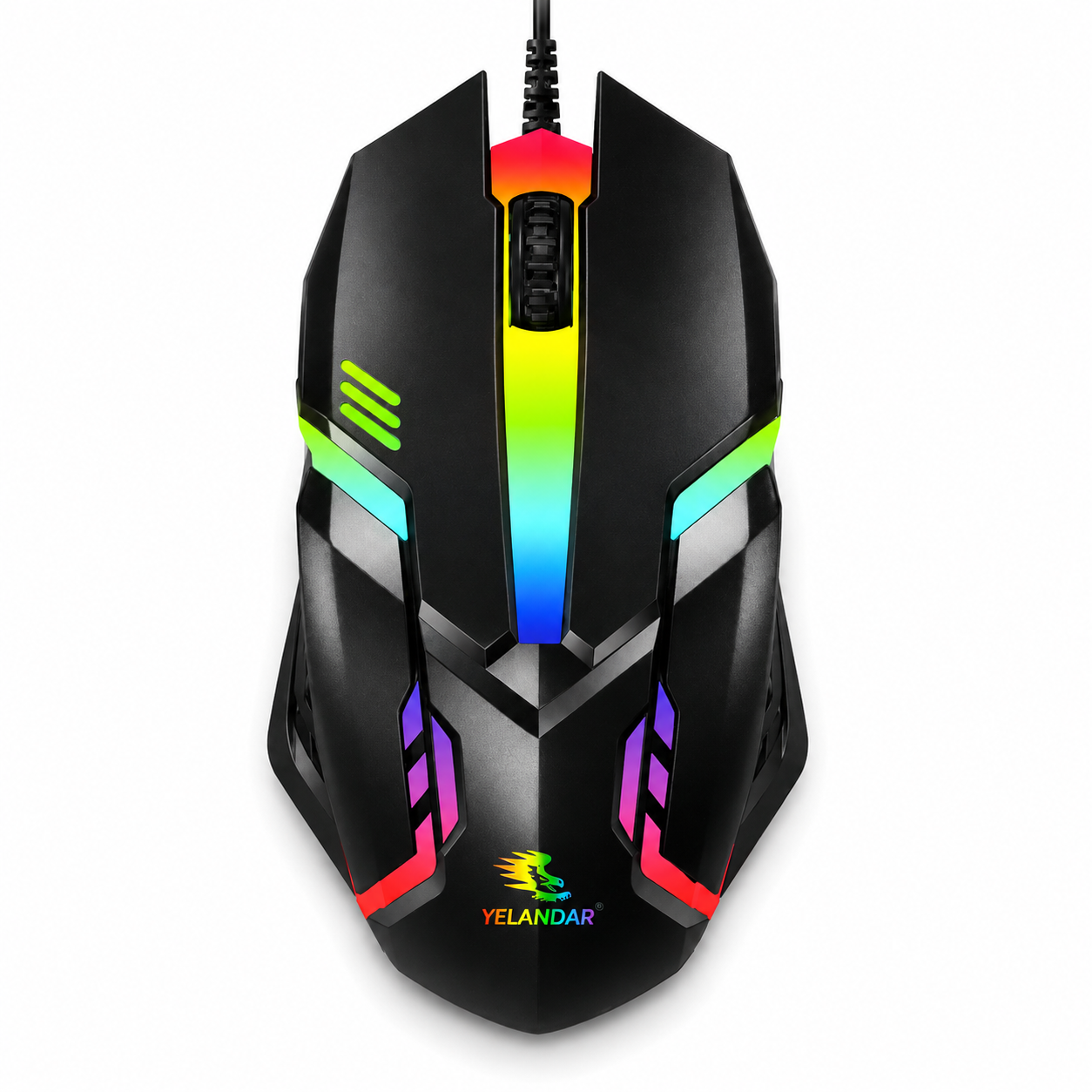 Mouse Gamer YELANDAR M20 RGB 3000 DPI Ergonómico USB de Alta Precisión - de cable.