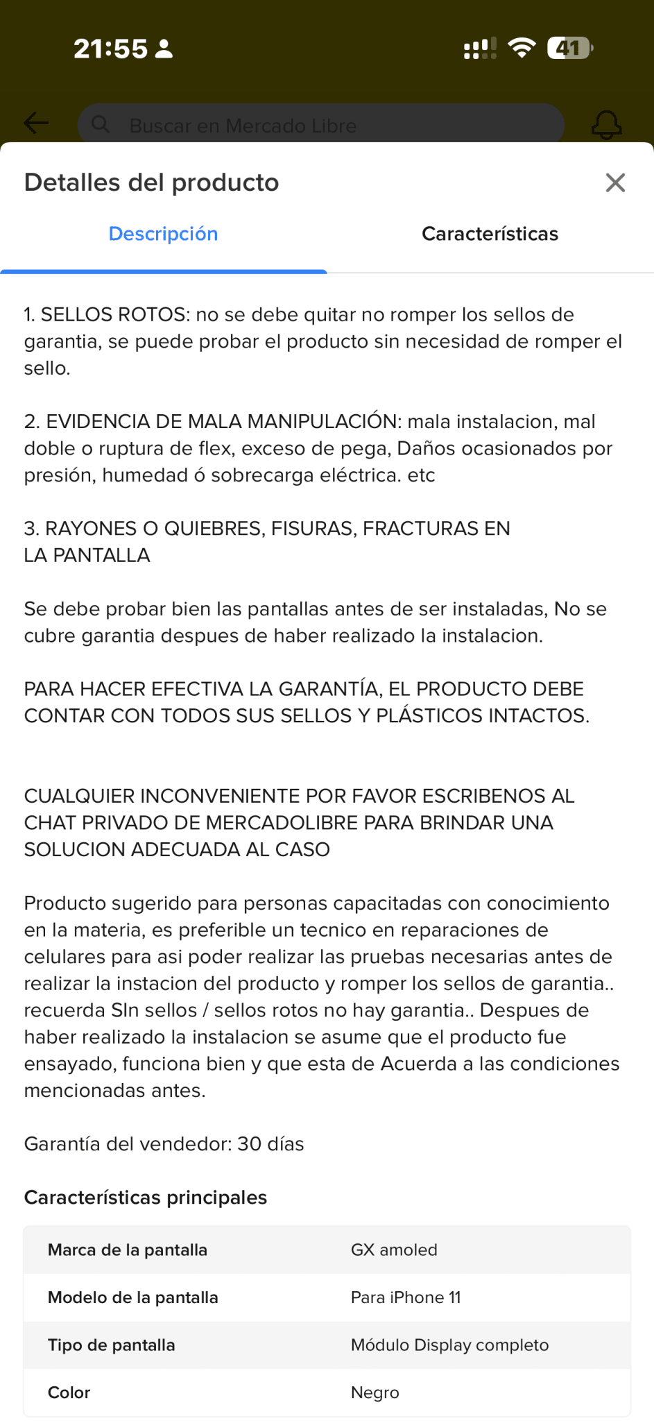 Pantalla Completa para iPhone 11 Amoled GX con Imagen Superior Premium - Tecnomundointl