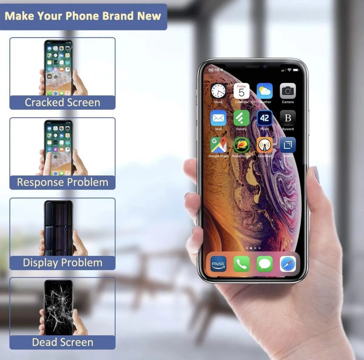 Pantalla Gx Amoled Completa Para Iphone Xs Negro - Tecnomundointl