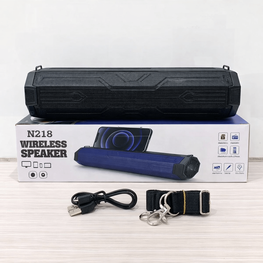 Parlante Bluetooth N218 Portátil 10W con Batería Recargable y Radio FM - Tecnomundointl