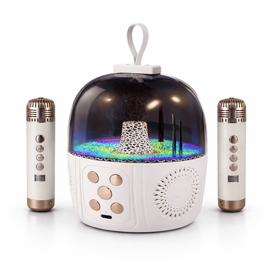 Parlante mini Karaoke Familiar Bluetooth Q3 con Micrófonos Inalámbricos - Tecnomundointl