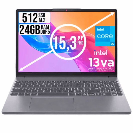 Portatil Lenovo IdeaPad Slim 3 - 24GB RAM - intel i5 - 13420H 2.1Ghz 512GB SSD teclado Numerico web Cam. - Tecnomundointl