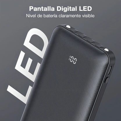 Power Bank 10000mAh con Cables Integrados y Linterna LED 1 Hora - contraenrega - Tecnomundointl