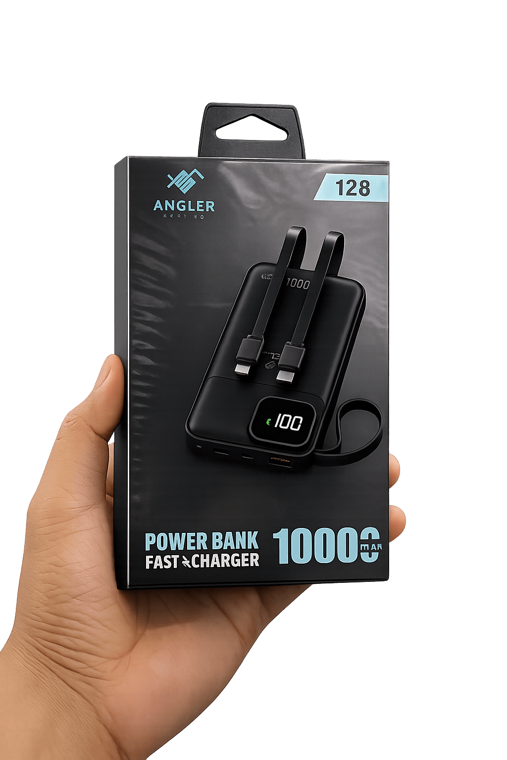 Power Bank Angler Cargador portatil 10000mAh carga rápida PD 22.5W con cables integrados - Tecnomundointl