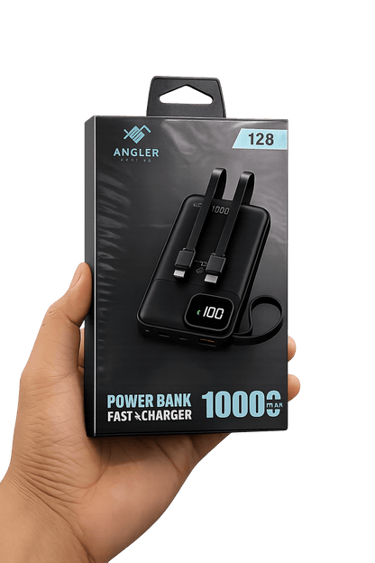Power Bank Angler Cargador portatil 10000mAh carga rápida PD 22.5W con cables integrados - Tecnomundointl