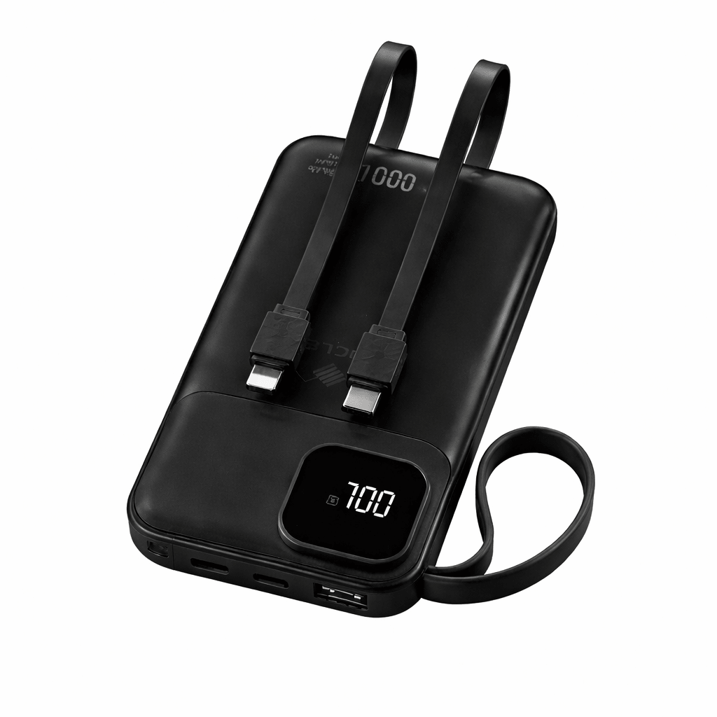 Power Bank Angler Cargador portatil 10000mAh carga rápida PD 22.5W con cables integrados - Tecnomundointl